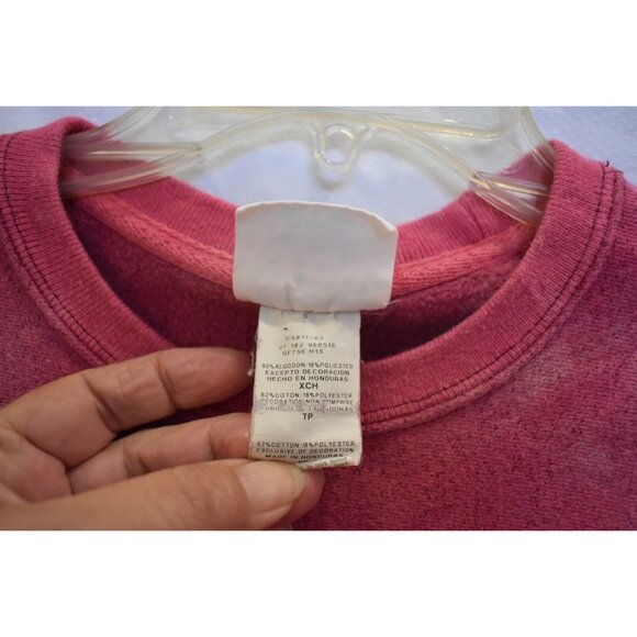 Women's Champion Pink Custom Bleach Dye Sweatshirt Size XS - Picture 5 of 6